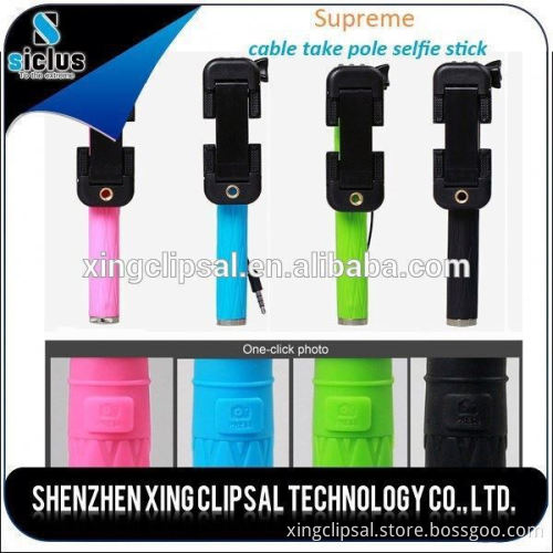 RK-mini2 wired monopod super mini selfie stick for htc one m8 phone
